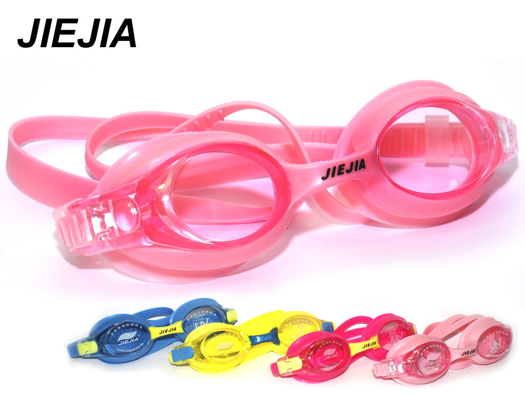 фото Очки для плавания JIEJIA подростковые, анатомическая форма линз, литая оправа, материал оправы - силикон. Пластиковая упаковка. J2670, (розовый)