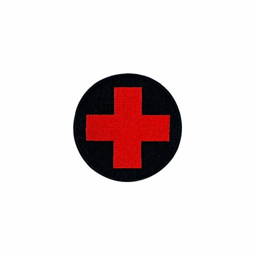 Нашивка, патч (шеврон) Красный крест медицинский 7,5см, Н155 патч тактический медицинский красный крест