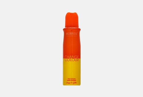 Термохромная спрей-краска для волос Morfose CHANGE COLOUR HAIR SPRAY Orange to Yellow / объём 150 мл