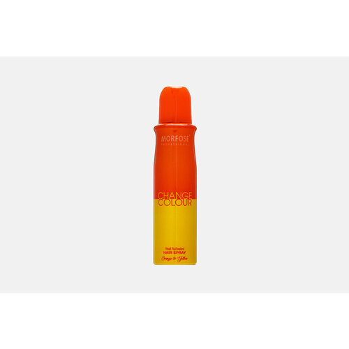 Термохромная спрей-краска для волос Morfose CHANGE COLOUR HAIR SPRAY Orange to Yellow / объём 150 мл