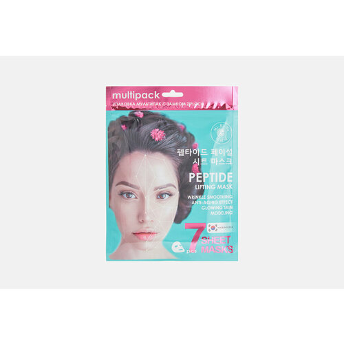 Пептидная тканевая лифтинг-маска Mi-Ri-Ne Lifting tissue mask for peptide skin rejuvenation / количество 1 шт