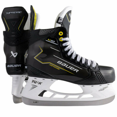 Коньки хоккейные BAUER Supreme M30 S24 SR 1063309 (7.0 D) желтый, черный, размер 40, 25.5