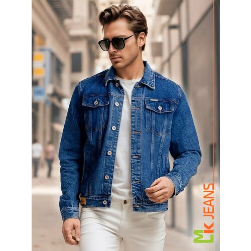 фото Куртка-рубашка mkjeans, размер xxl, navy blue