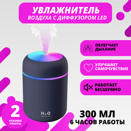 Ультразвуковой увлажнитель воздуха с подсветкой и ароматизацией 300 мл 495₽