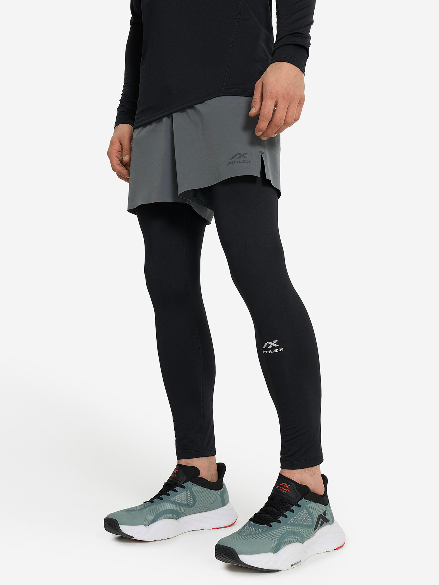 Тайтсы ATHLEX Compression Tights, размер 50, черный