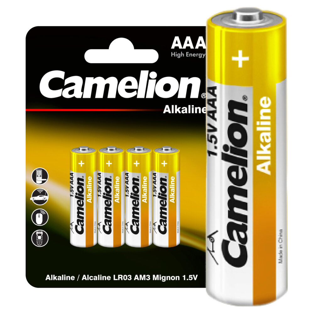 Батарейки Camelion "Normal Alkaline", щелочные, для высокого энергопотребления, AAA, LR03