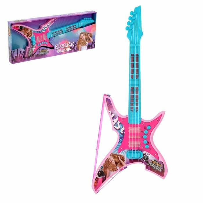 Гитара детская КНР "Крутая Рокерша", звуковые эффекты (4880)
