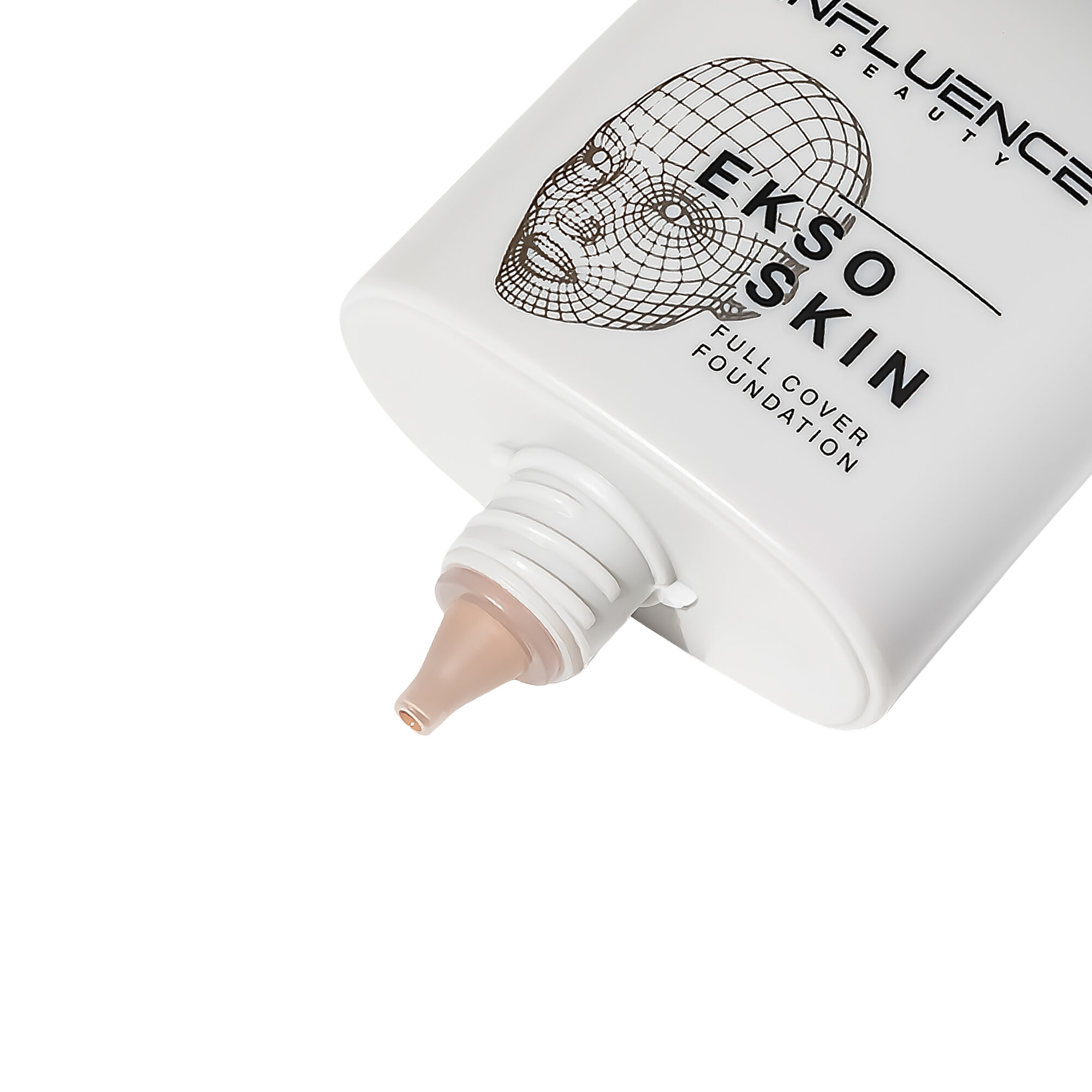 Тональная основа Influence Beauty с высокой степенью покрытия Ekso Skin, тон 02 light / светлый — фото 1