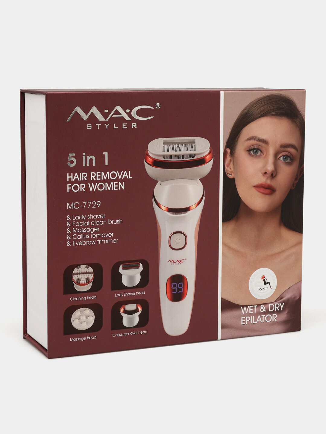 Эпилятор MAC Styler , беспроводной, электроэпилятор, для женщин