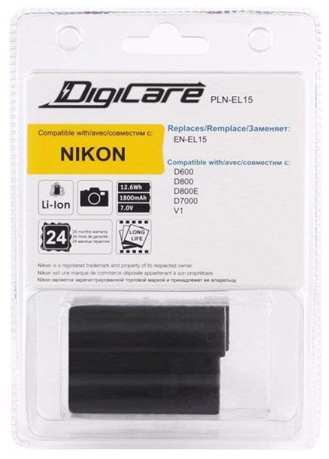 Аккумуляторная батарея для Nikon Digicare - фото №8