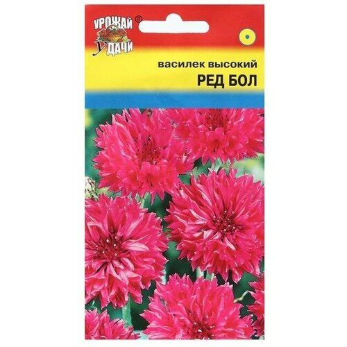 Семена цветов Василек Ред болл, 0,5 г 12 упаковок семена василёк ред болл 0 3г