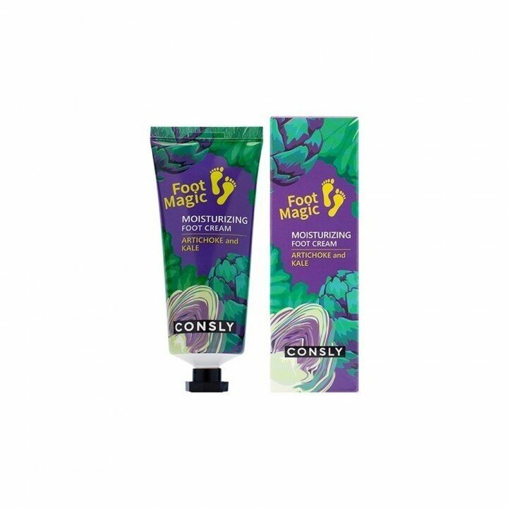 Consly Крем для ног увлажняющий – Moisturizing foot cream artichoke and kale, 100мл