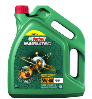 Castrol Масло Magnatec 5W-40 A3/B4 5Л Sn Mb 226.5/229.3/229.5 Renault Rn 0700/0710 Vw 502.00/505.00