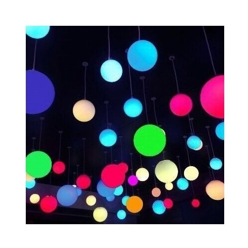 Декоративный подвесной светильник шар разноцветный Moonlight 20 см 220V RGB_B