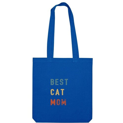 Сумка шоппер Us Basic, синий мужская футболка best cat mom 2xl черный