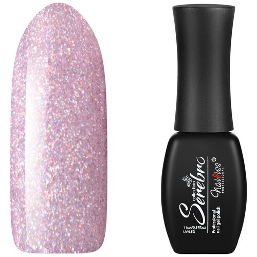 Гель-лак для ногтей Serebro Иллюзия №03 с блестками для маникюра, 11 мл