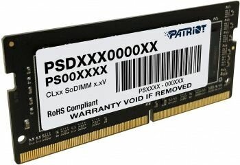 Оперативная память Patriot DDR4 16Gb 3200MHz Signature RTL PC4-25600 CL22 SO-DIMM 260-pin 1.2В single rank