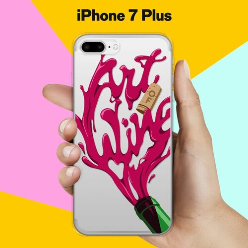 Силиконовый чехол Art of Wine на Apple iPhone 7 Plus силиконовый чехол на apple iphone 15 plus эпл айфон 15 плюс с рисунком wine w soft touch черный