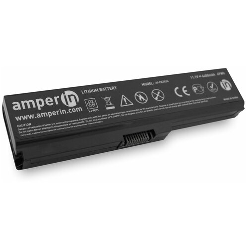 Аккумуляторная батарея Amperin для ноутбука Toshiba Satellite L750 11.1V 4400mAh (49Wh) AI-PA3634 аккумулятор top pa3634 для toshiba 11 1v 4400mah 49wh