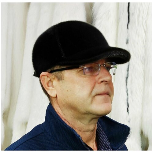 фото Бейсболка мехас барс, размер 62, черный