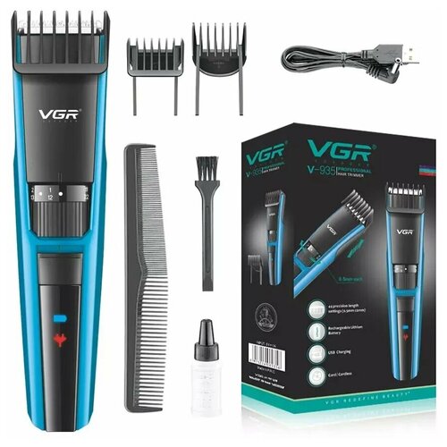 Машинка для стрижки волос бороды усов и создания контуров AlisaFox V-0288 черный синий 109900₽