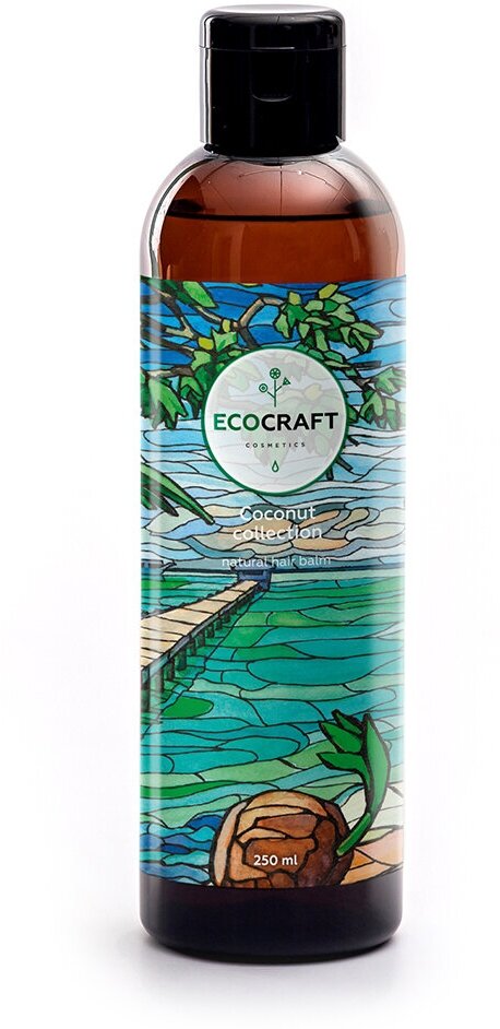 Ecocraft Бальзам для волос "Кокосовая коллекция", 250 мл
