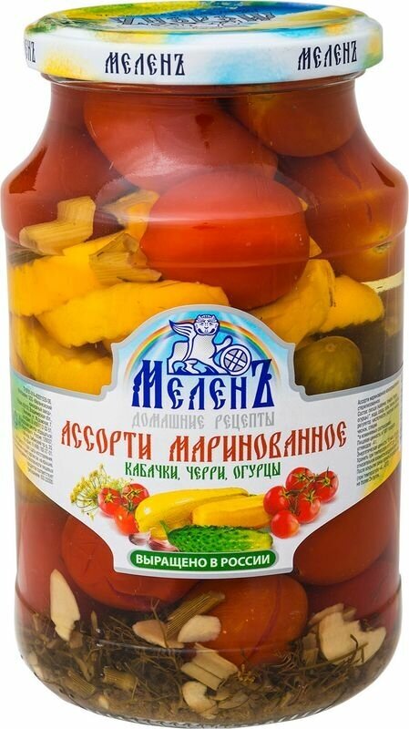 Ассорти овощное Меленъ кабачки-черри, 900г