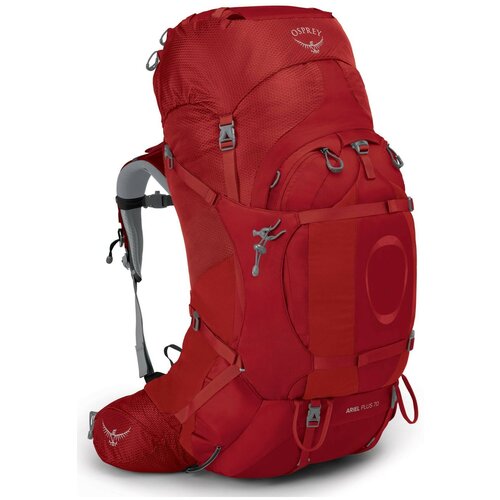 Рюкзак женский туристический Osprey Ariel Plus 70 Carnelian Red