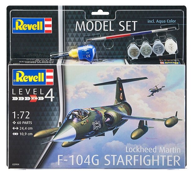 63904 Revell Подарочный набор. Истребитель Lockheed Martin F-104G Starfighter (1:72)