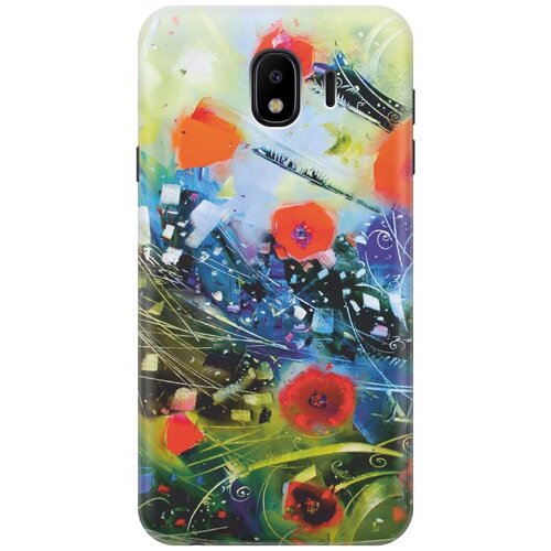 фото Re:paчехол - накладка artcolor для samsung galaxy j4 (2018) с принтом "яркие цветы"