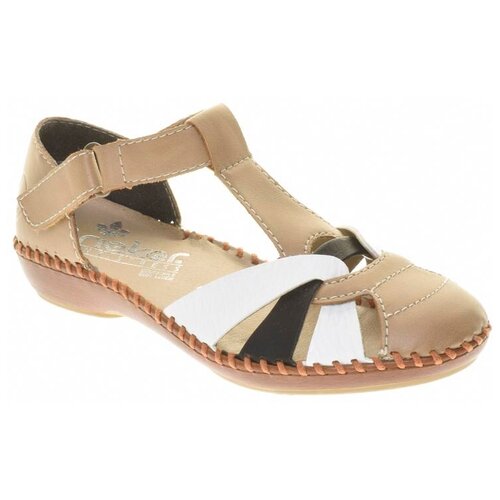 фото Туфли rieker женские летние, размер 37, цвет бежевый, артикул m1668-60