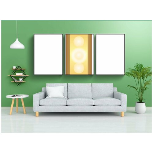 фото Набор модулных постеров для интерьера "я, гламур, золото" 60x90 см. в тубусе, без рамки lotsprints