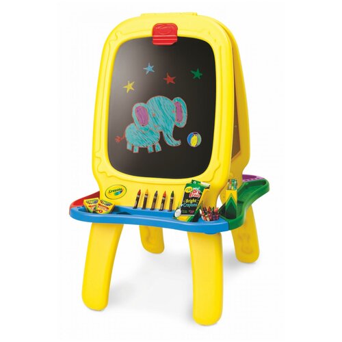 Многофункциональный мольберт Crayola (5090-01) желтый детские развивающие игрушки для раннего развития магнитные буквы цифровые магнитные наклейки английские буквы наклейки на холодильник