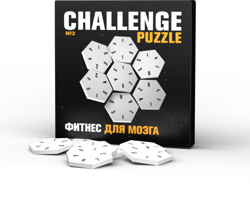 GEEK PUZZLE / IQ PUZZLE Головоломка пазл Challenging Puzzle №3 Соты настольная игра в подарок