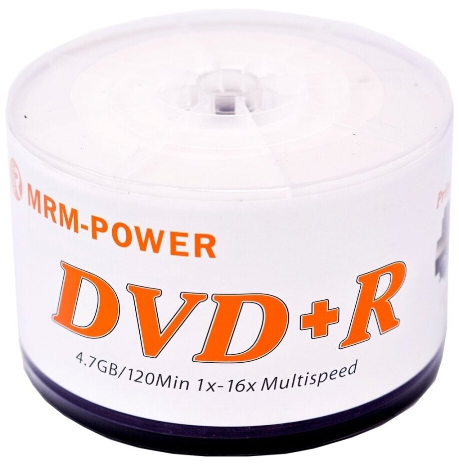 Диск DVD+R MRM-POWER 4.7 GB для печати 50 шт. bulk