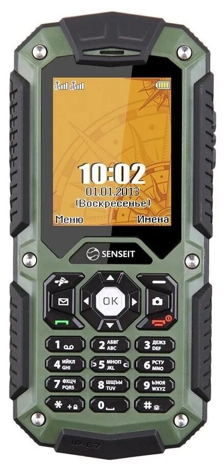 Мобильный телефон SENSEIT P10, зеленый