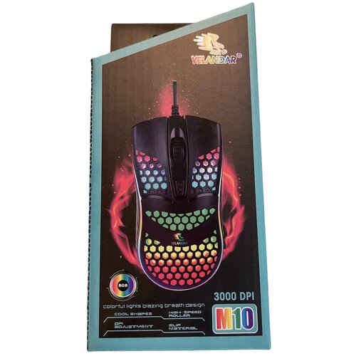 Игровая мышь проводная RGB Yelandar M10, черный