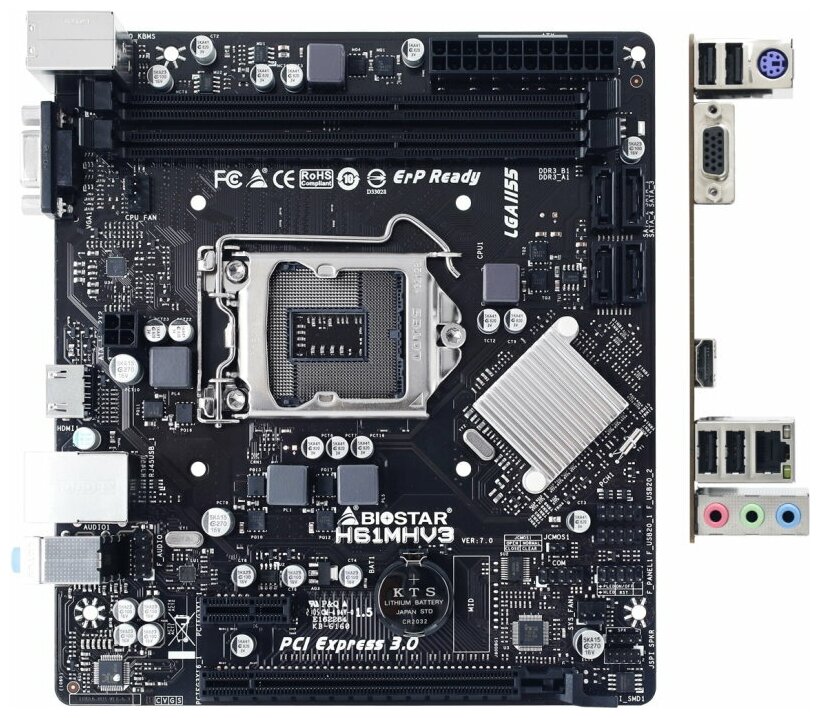 Материнская плата BIOSTAR H61MHV3 (LGA1155, mATX)