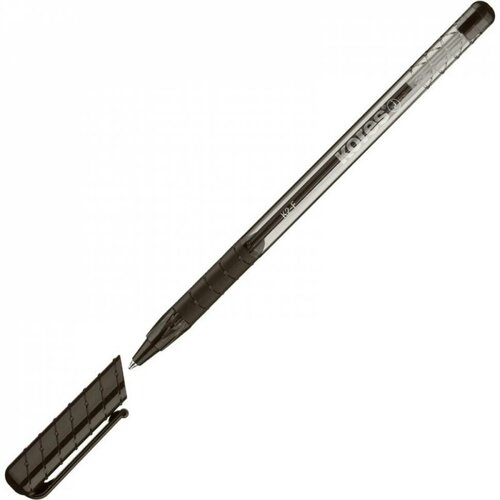 Шариковая ручка 12 шт в упаковке Kores К2 05 мм треугольный корпус черный 369795