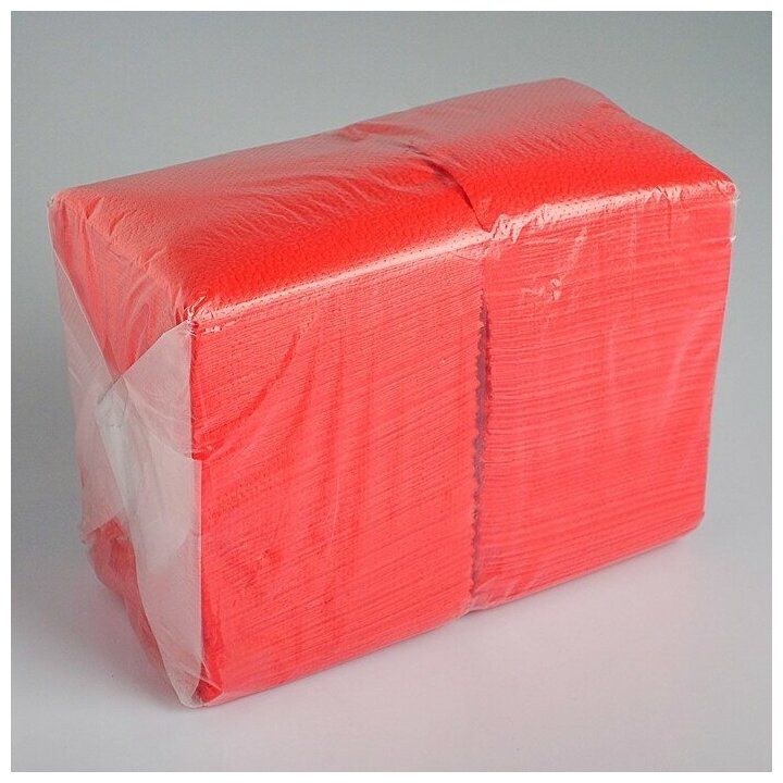 Салфетки бумажные Sima-land красные, Big Pack, 24*24 см, 350 шт (4273569) - фотография № 3