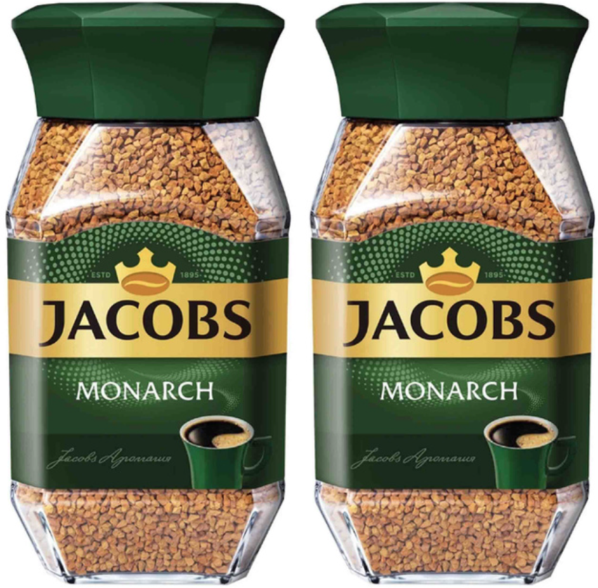 Кофе растворимый Jacobs Monarch 190 грамм ст/б. 2 штуки