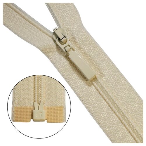 фото Молния витая тип 6 1 замок 55см arta (571 св.бежевый) 5 шт