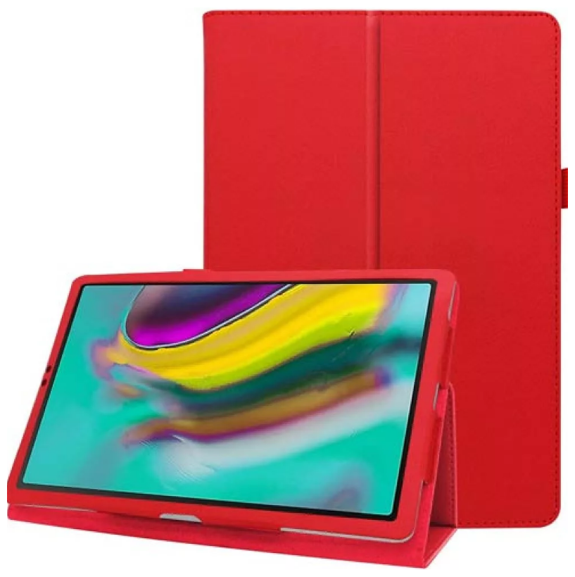 Чехол-книжка MyPads для планшета Samsung Galaxy Tab A 10.1 2016 SM-T580 / T585C / T585N с застежкой красный с визитницей и держателем