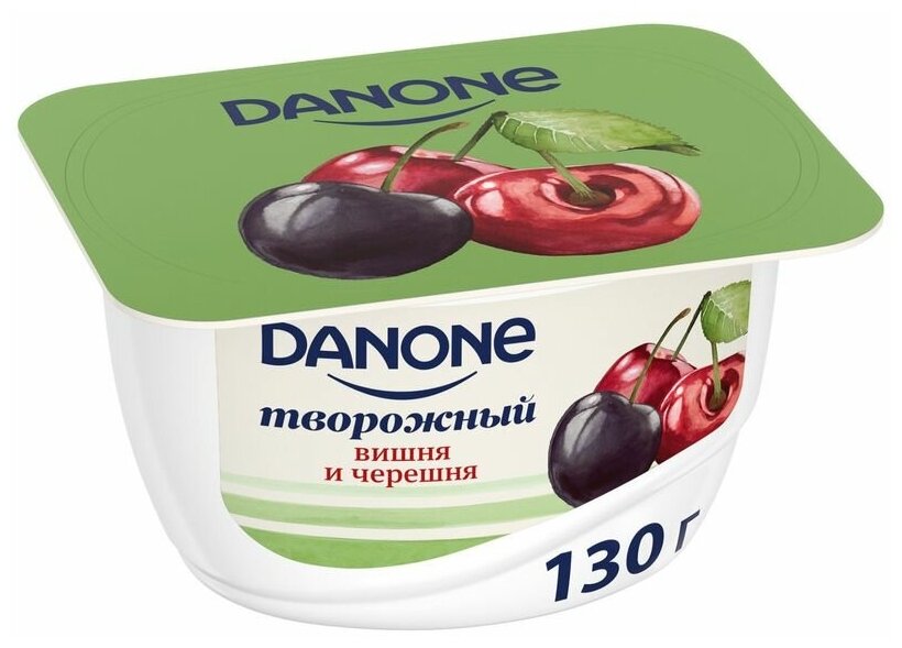 Продукт творожный Danone Вишня-черешня 3,6% 130г, Россия