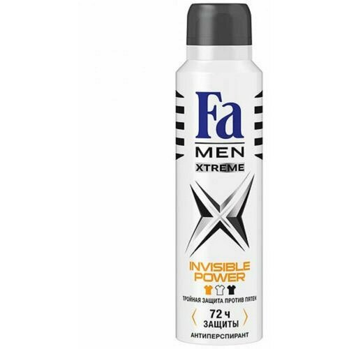 Дезодорант FA MEN Xtreme Invisible, мужской, аэрозоль 150мл дезодорант мужской fa men xtreme invisible 150 мл спрей