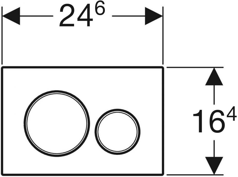 Кнопка смыва GEBERIT 115.882 Sigma 20 115.882.11.1/альпийский белый глянцевый/белый матовый - фотография № 5