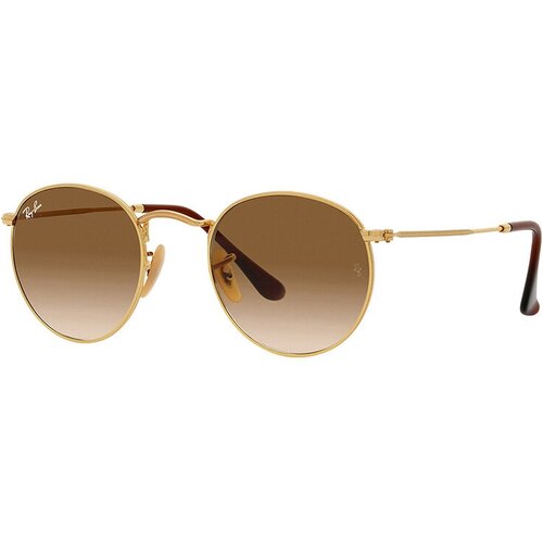 солнцезащитные очки round metal unisex ray ban Солнцезащитные очки Ray-Ban Ray-Ban RB 3447 001/51 RB 3447 001/51, золотой, коричневый