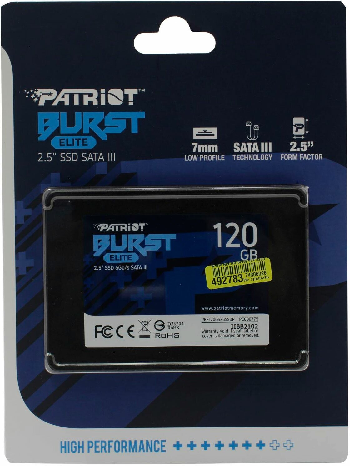 SSD накопитель PATRIOT Burst Elite 120ГБ, 2.5", SATA III - фото №8