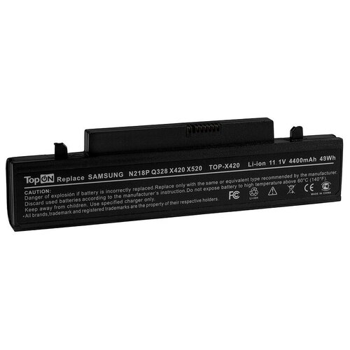 фото Аккумулятор для ноутбука samsung n220p, n210, q330, x410, x420 series. 11.1v 4400mah 49wh. pn: aa- pb1vc6b, aa- pl1vc6be topon