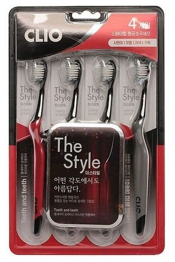 Зубная щетка набор 4 шт [Clio] The Style Toothbrush 4 Set